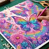 Framed Diamond Painting - Special Shaped - Colorful Butterfly (25x25cm)