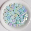 50PCS Flashing Cheese Square Block Noctilucent DIY Acrylic Beads