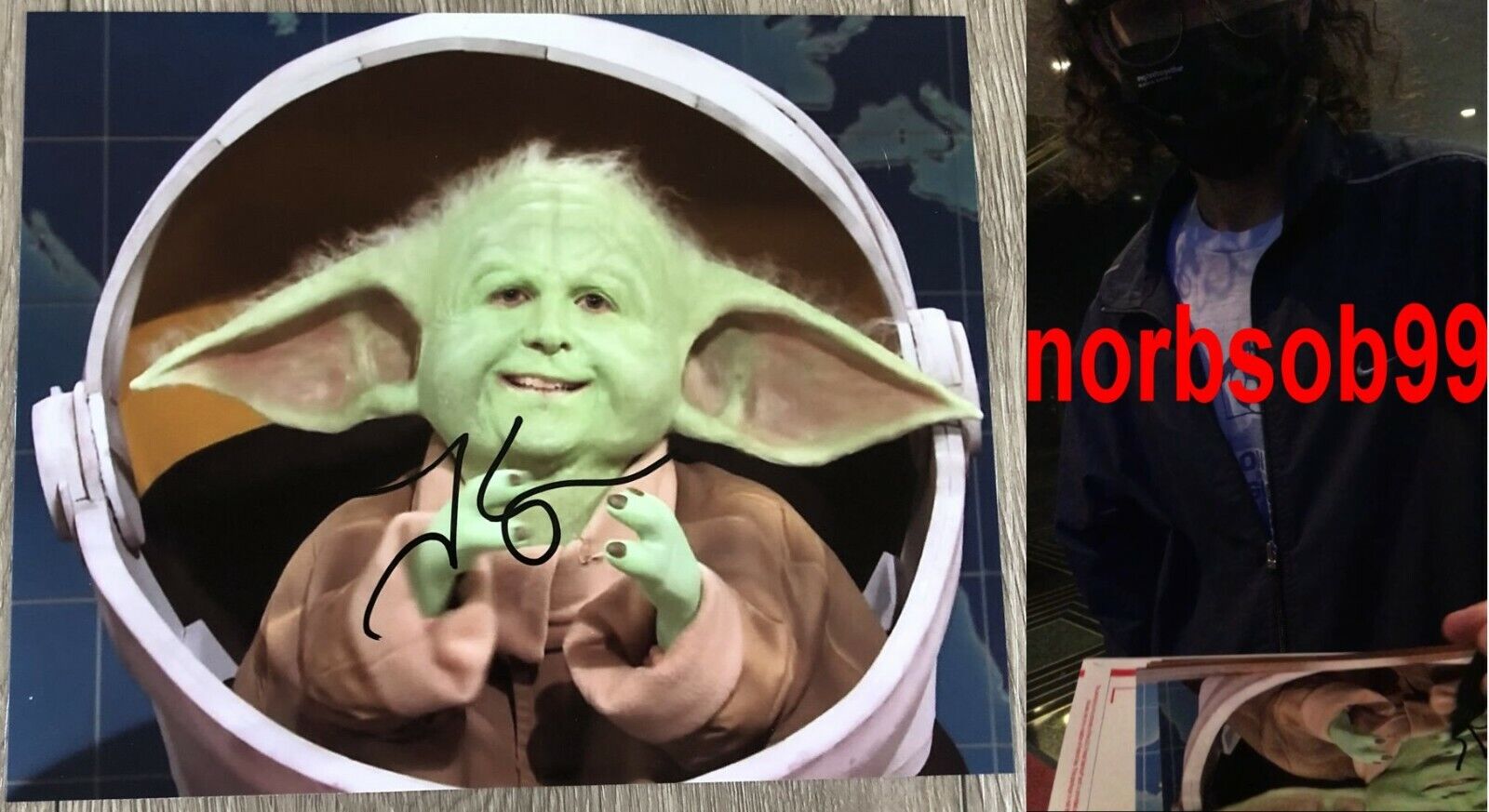 KYLE MOONEY SIGNED BABY YODA SATURDAY NIGHT LIVE SNL 8x10 Photo Poster painting w/EXACT PROOF