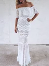 Lace Off-The-Shoulder Wedding Maxi Dress