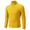 2023 Men's Turtleneck Striped Bottoming Sweater