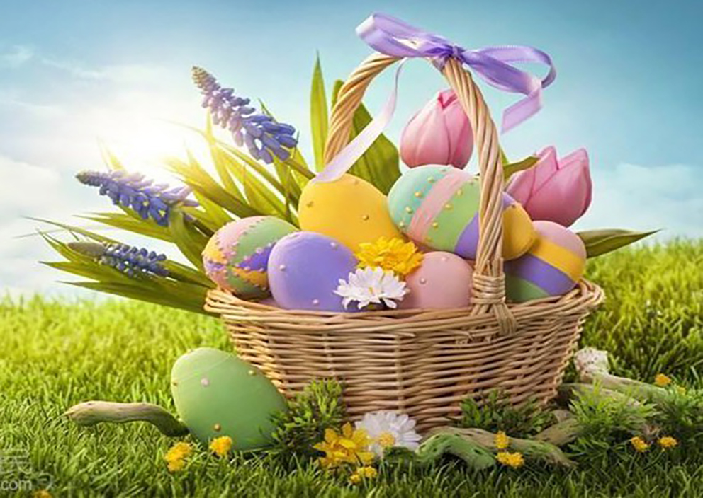 

40*30CM - Round Drill Diamond Painting - Easter Eggs, 501 Original