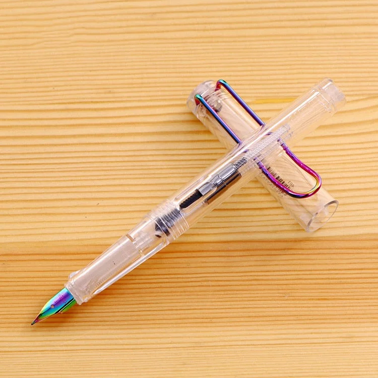 1-Piece Nice 401 Fountain Pen Big Clip Posture Correction Writing Ink Pens for Student School Office Supplies Gift Stationery