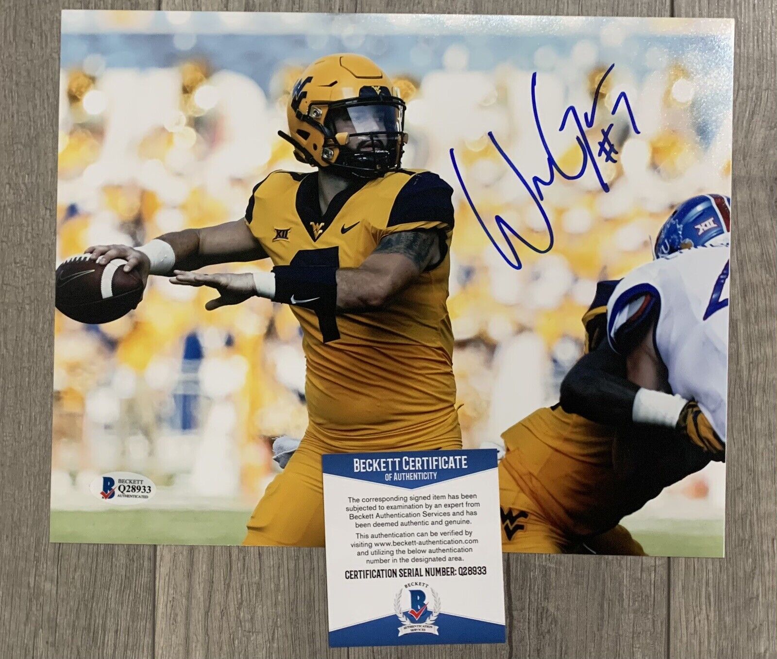 will grier signed autographed 8 x 10 Photo Poster painting beckett bas coa