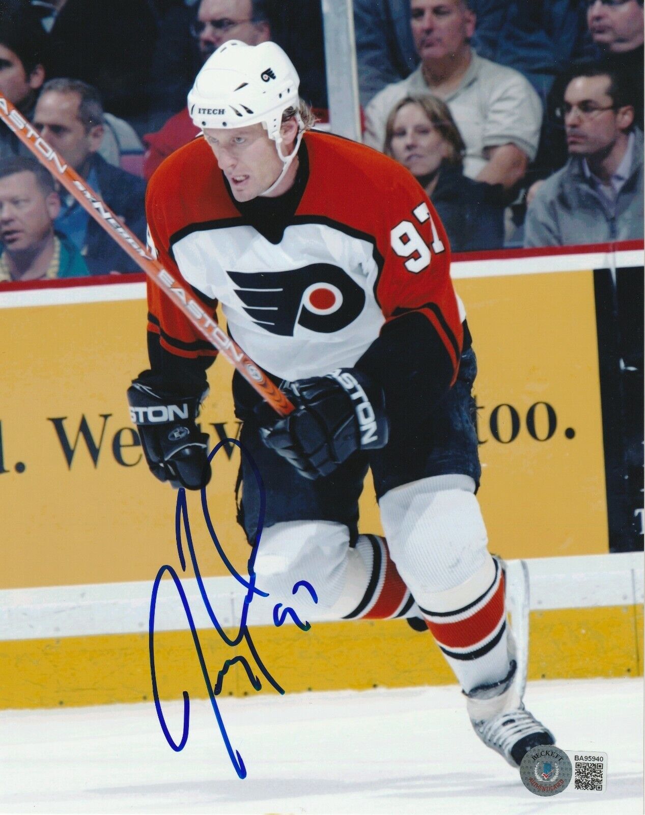 JEREMY ROENICK Signed Philadelphia FLYERS 8x10 Photo Poster painting with Beckett COA (BAS)