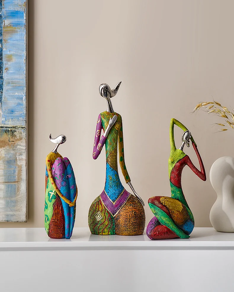 Tegooe Abstract Character Sculpture - Modern Resin Desktop Art Ornaments