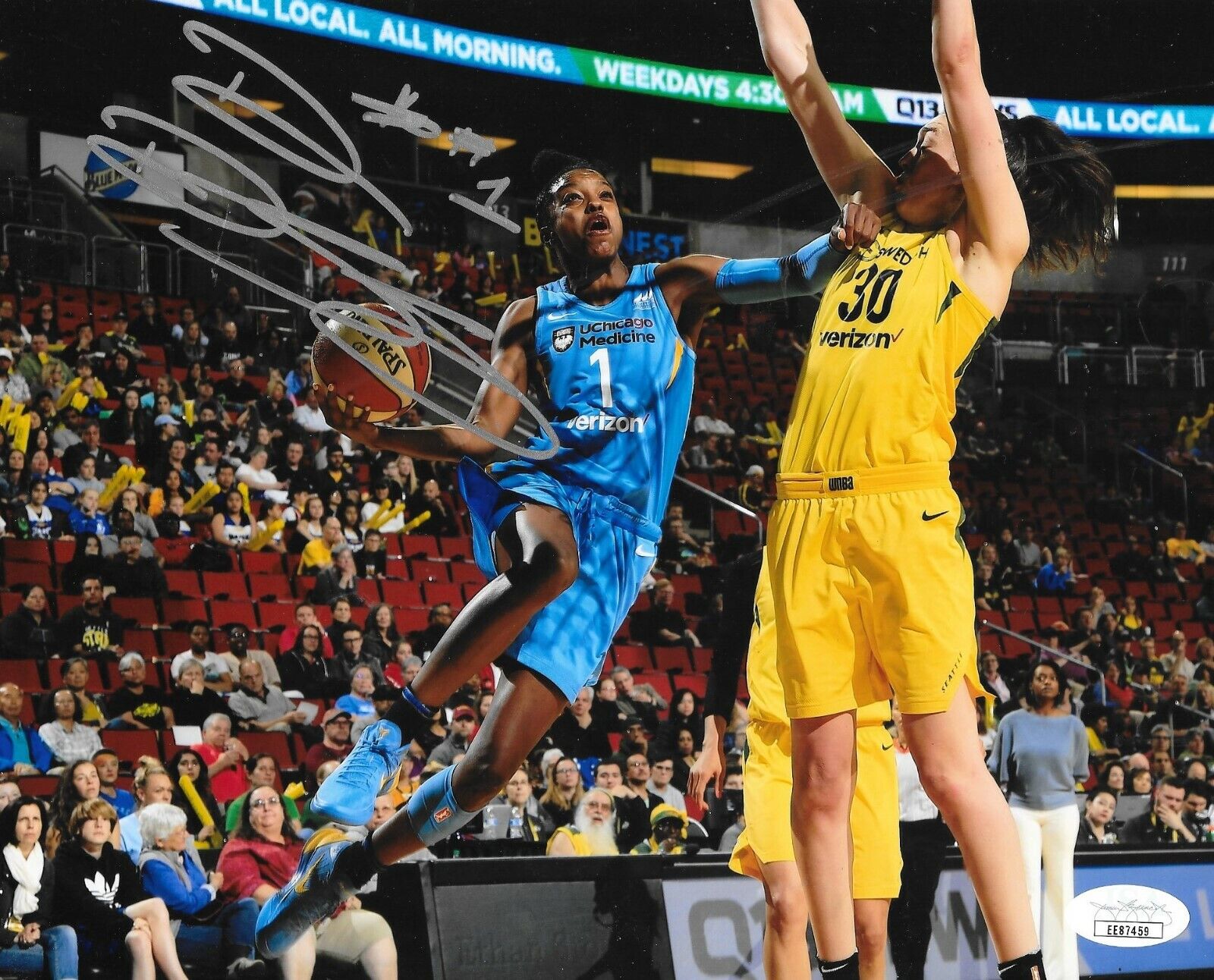 Diamond DeShields Lady Vols signed Chicago Sky 8x10 Photo Poster painting autographed WNBA 5 JSA