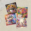12pcs Diamond Painting Birthday Greeting Card Set with Envelope Daily Wishing Cards for Birthdays Thanksgiving & Special Occasion