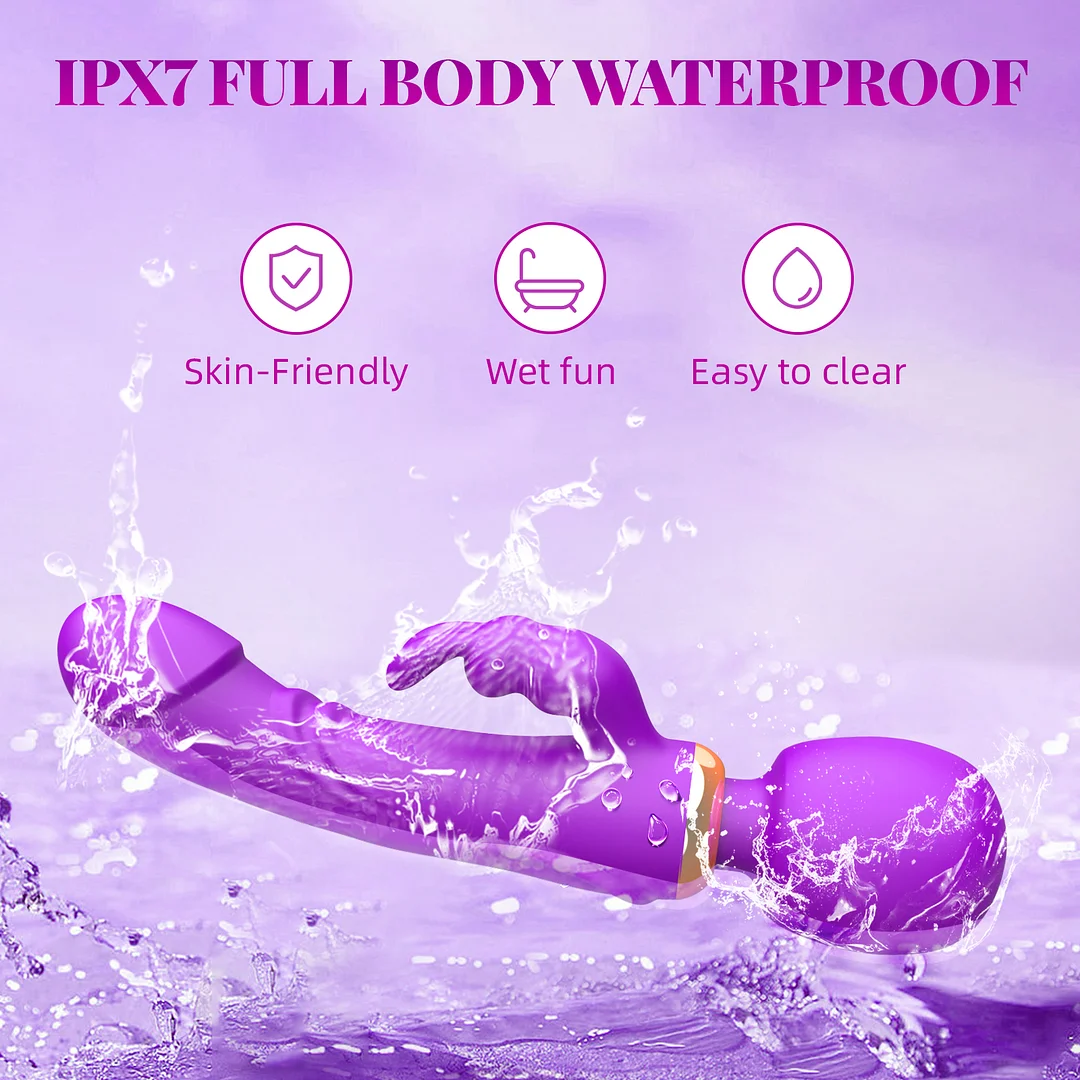 G Spot Rabbit Vibrator Wand with 12 Vibration Nipple Stimulator Massager for Clit Stimulation Vibtator Dildo Sex Toys