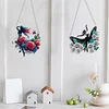 2Pcs Girl 2D Flat DIY Hanging Diamond Art Ornament Window Pendant (Floral Skirt)
