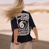 Retro Unisex Casual Oversized Seaside Holiday Surfing T-shirt Simple Street Skateboard "Yin Yang Box" Printed T-shirt by Inlyline