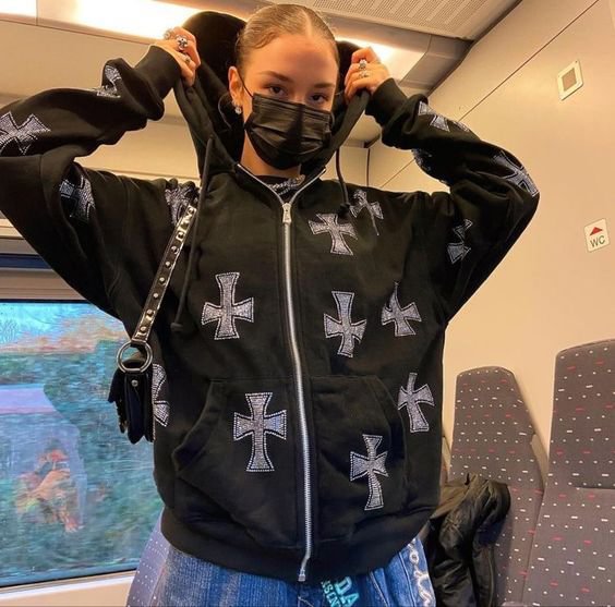 Y2K graphics Zip Up Hoodies