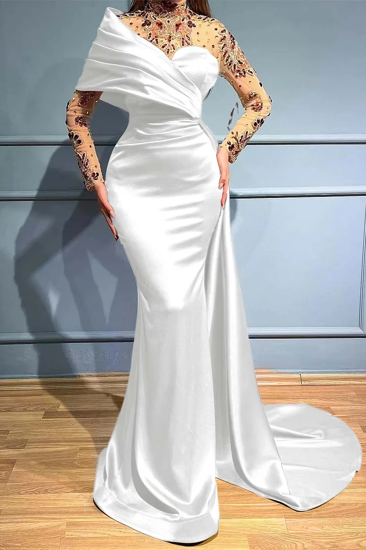 fitted lace wedding dress Carly Long-Sleeve Mermaid Wedding Dress main image 1