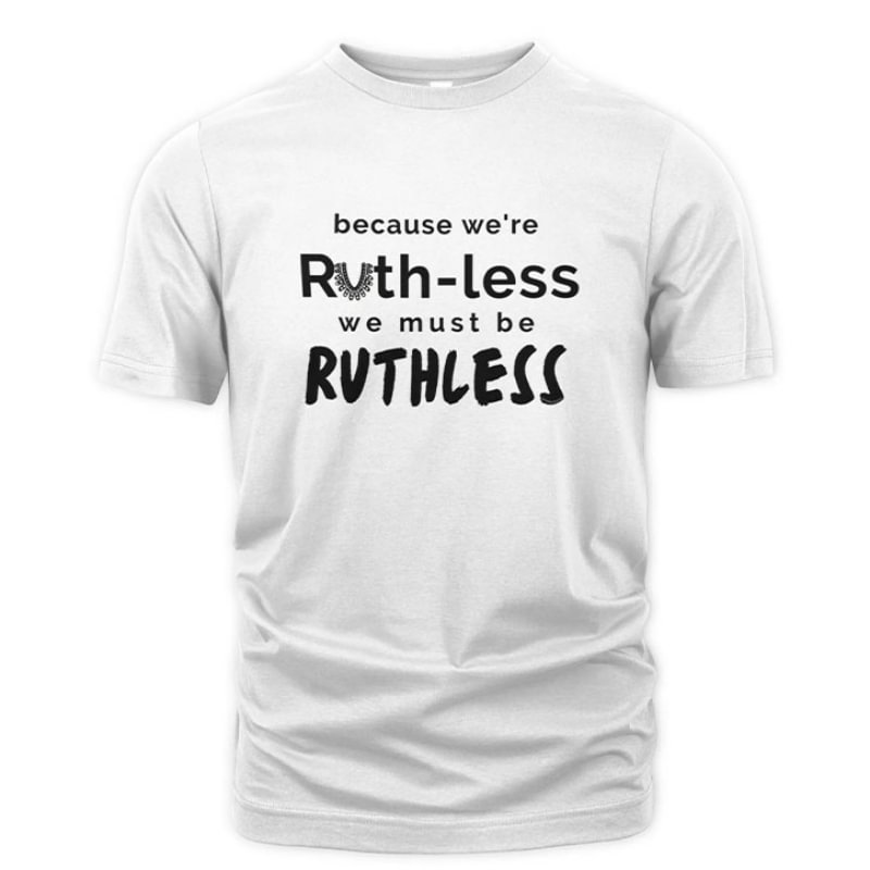 Casual "We Are Ruthless"print Short SleeveT-shirt