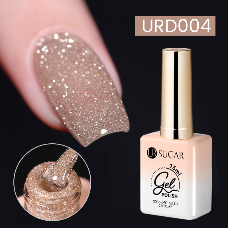 Needmkt UR SUGAR 15ml Champagne Water Light Cat Magnetic Gel Nail Polish Vernis Semi Permanent Soak Off Crystal Gel Polish For Nails