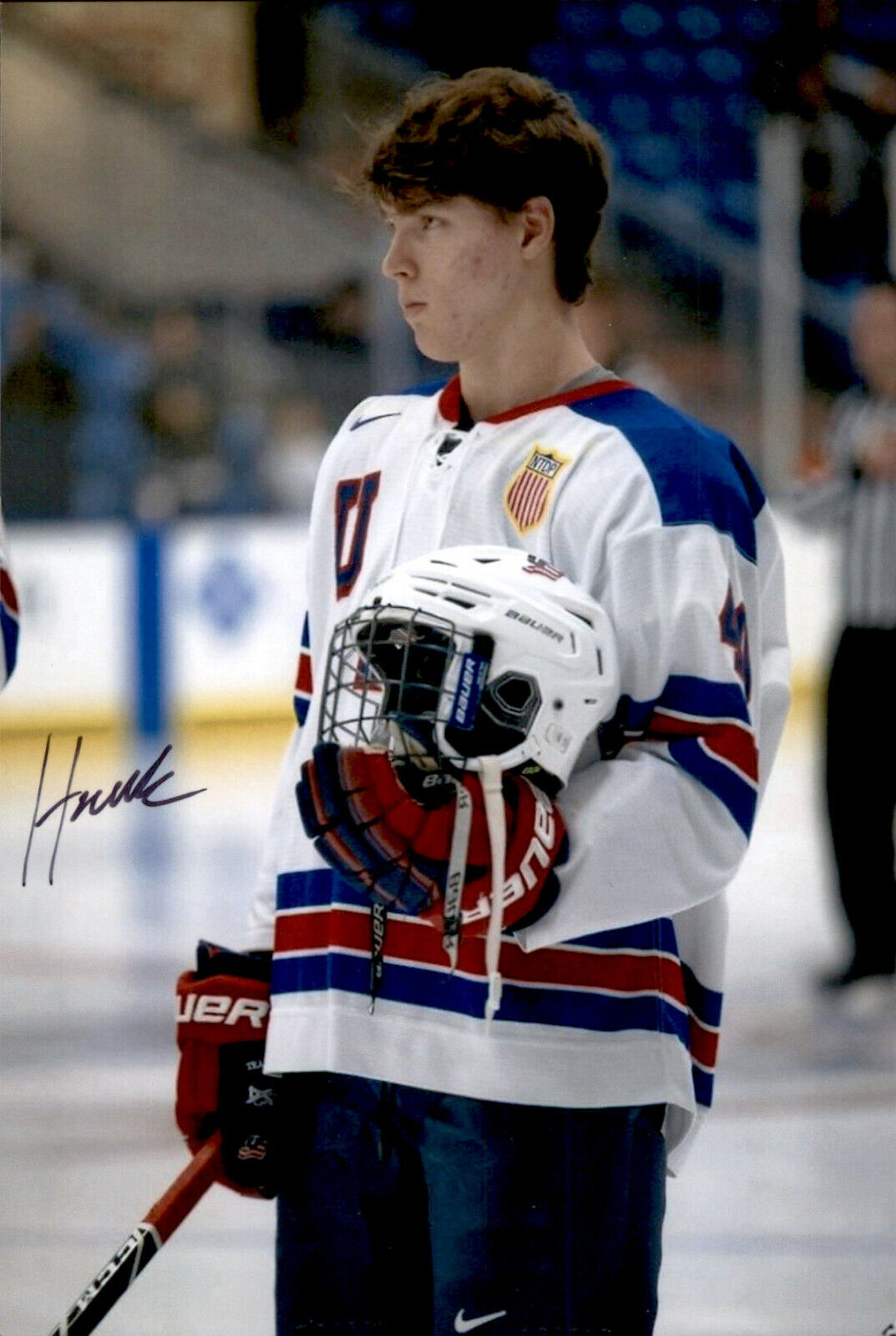 Aidan Hreschuk SIGNED autograph 4x6 Photo Poster painting TEAM USA / CAROLINA HURRICANES #3