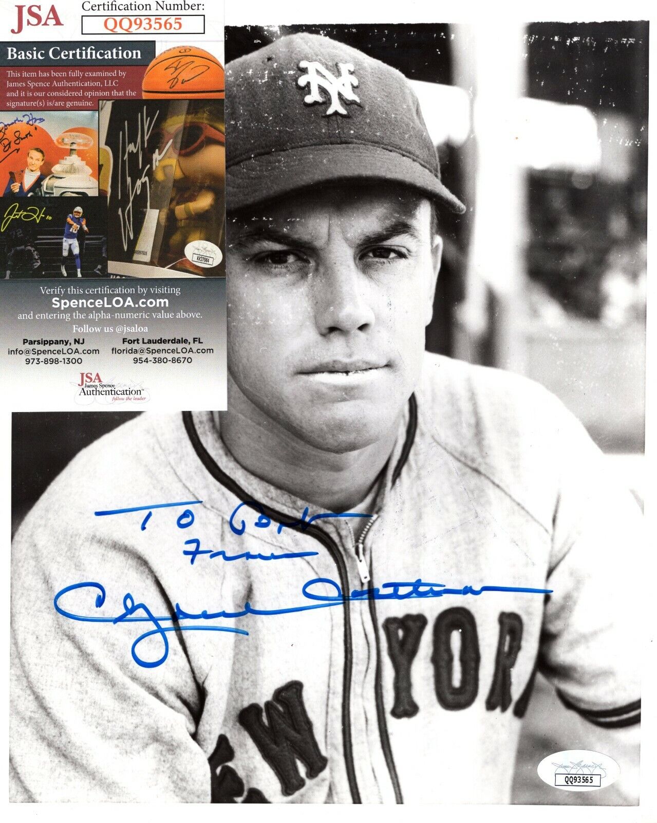 Clyde Castleman Baseball Player Hand Signed Autograph 8x10 Photo Poster painting