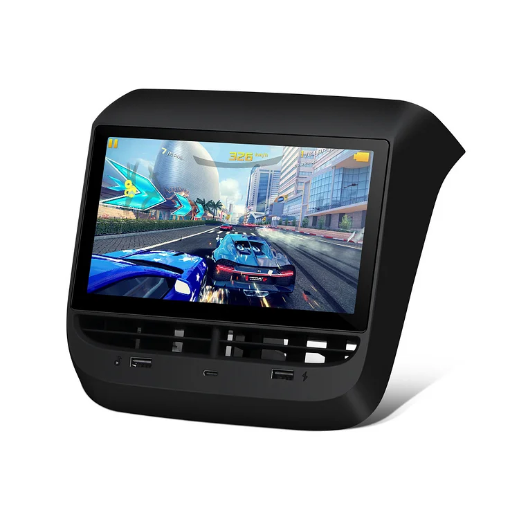 Rear Seat LCD Entertainment System for Tesla Model 3/Y Accessories 7 Inch Touch Screen with WiFi, Able to Adjust Rear seat Heat ITN Auto