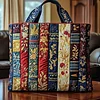 Bookish Quilted Tote Bag🔥All items are shipped in a default size of 15x14 inches.