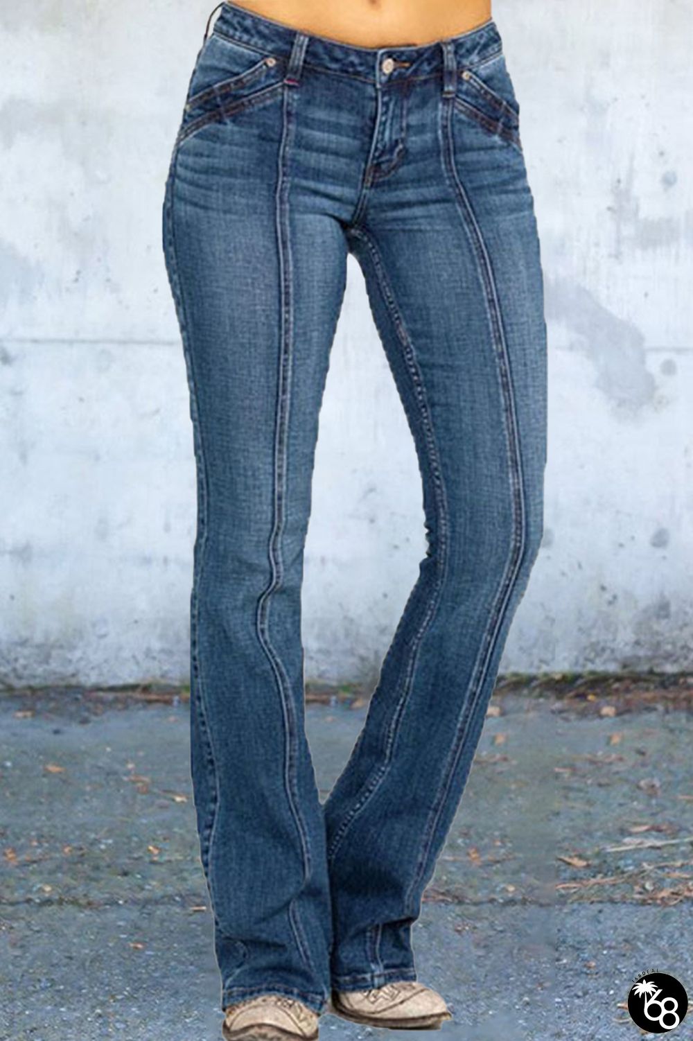 Dark Blue Casual Street Solid Solid Color Skinny Denim Jeans | 168DEAL