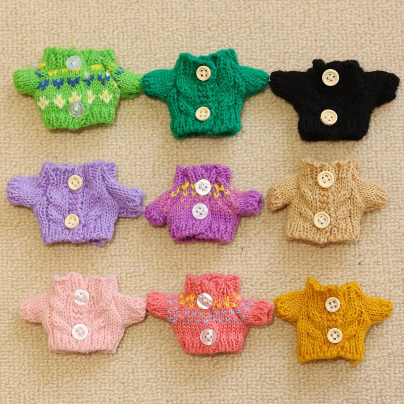 West Highland Hanging Button Small Sweater Rag Clothes Small Cotton Doll Clothing Replacement Accessories Doll