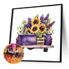 Diamond Painting -DIY Full Square Drill Purple Truck (35*35CM)