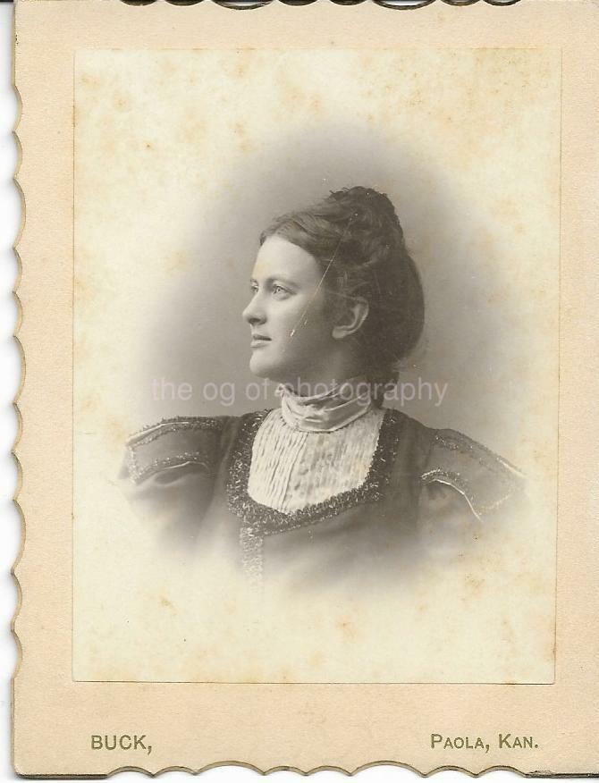 KANSAS WOMAN Vintage FOUND Photo Poster painting Paola bwOriginal Portrait 911 8