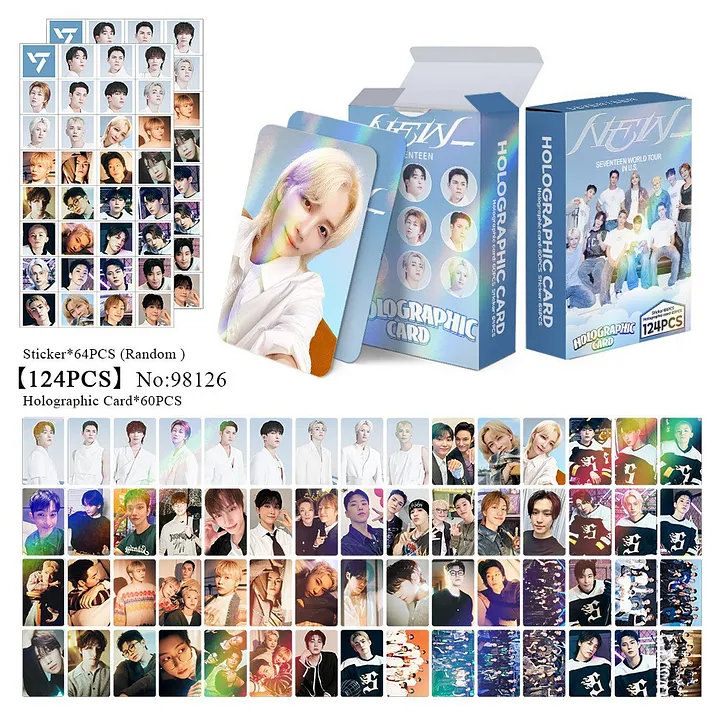 2025 SEVENTEEN World Tour NEW Tour 124 PCS Laser Photocard