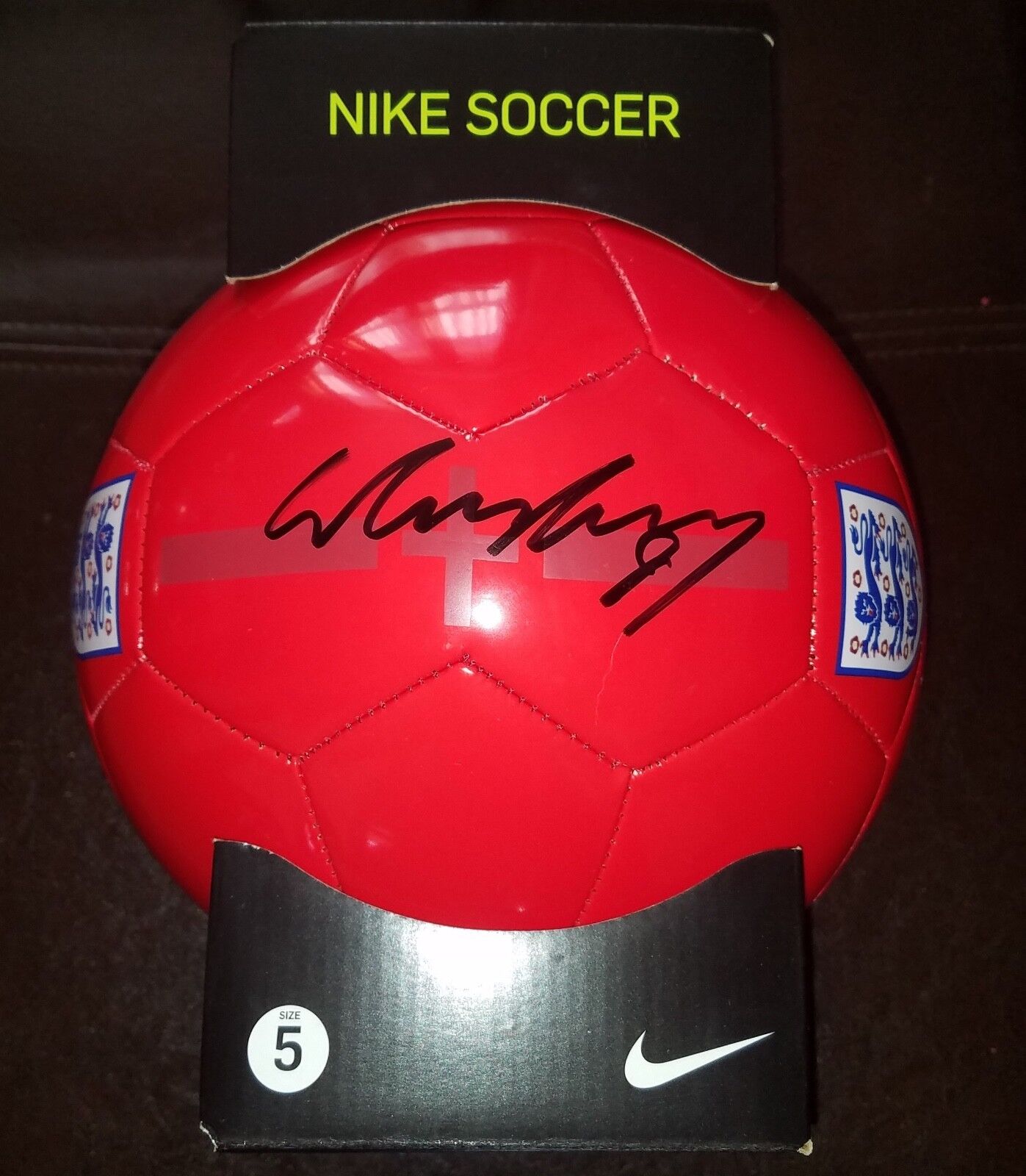 WAYNE ROONEY 'MANCHESTER UNITED' DC UNITED SIGNED ENGLAND BALL *COA 1 *PROOF