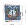 Diamond Painting -DIY Round Drill Xmas Wreath Stained Glass