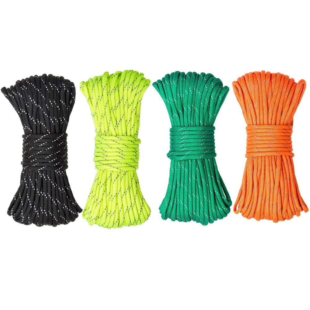 

20m Survival Paracord Luminous Rope Camping 550 9 Core Outdoor Rope Lanyard, Green, 501 Original