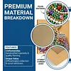(25x25cm)DIY Pearl Painting Xmas Framed Handmade Pearl Material Art Kit Living Room Decor