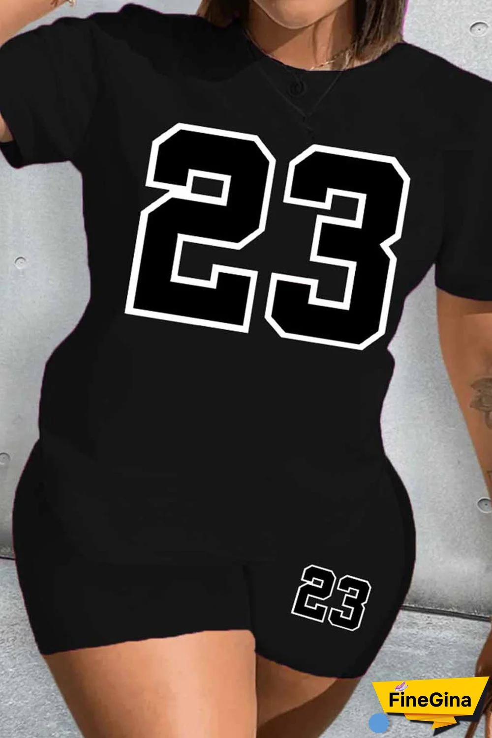 White Casual Print Patchwork O Neck Short Sleeve Two Pieces