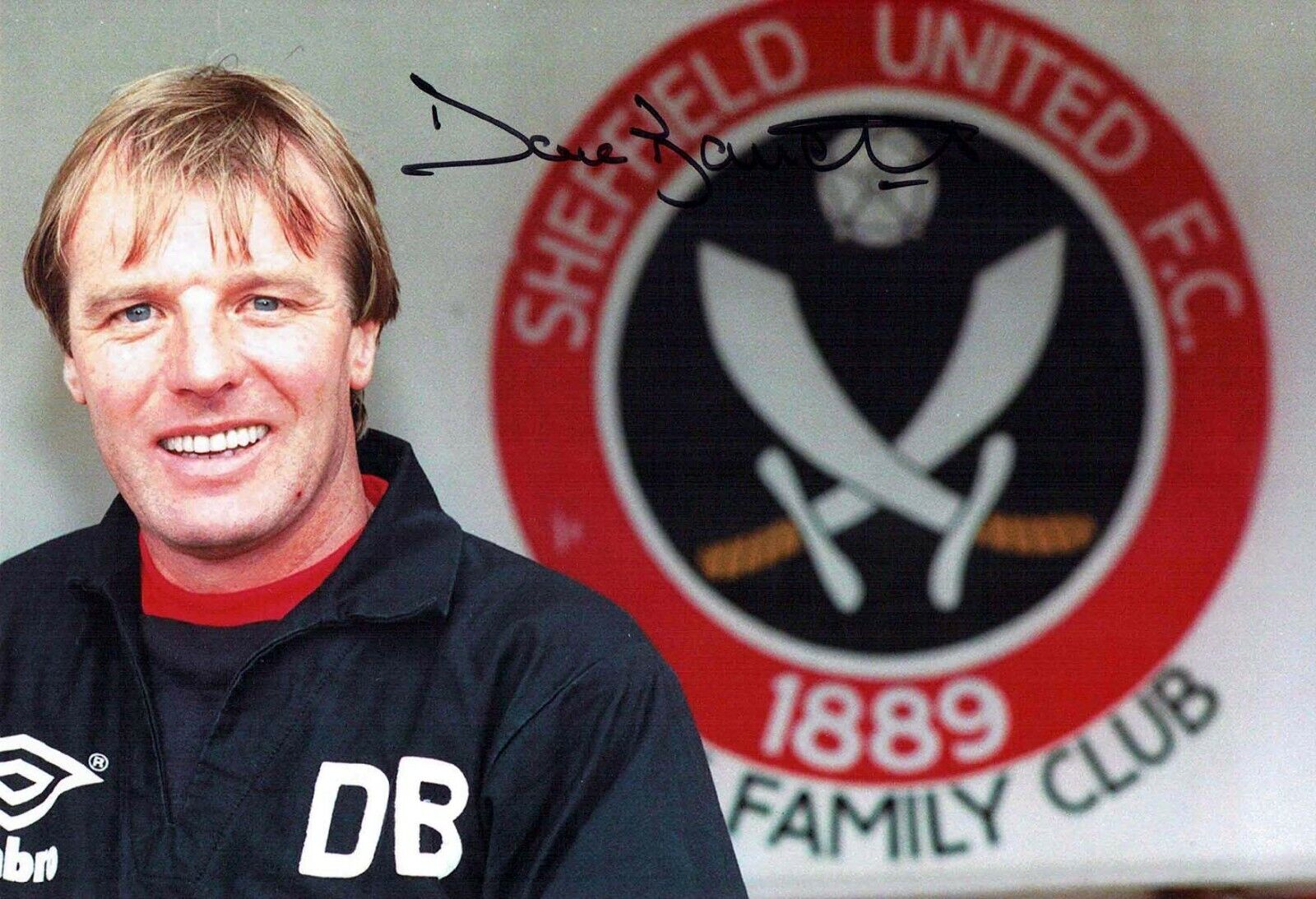 Dave BASSETT SIGNED Autograph 12x8 Sheffield United Photo Poster painting 3 AFTAL RD COA Blades