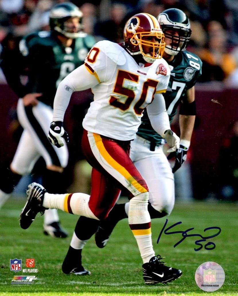 Signed 8x10 KHARY CAMPBELL Washington Redskins Autographed Photo Poster painting - w/COA