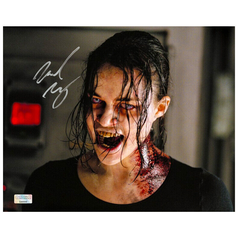 Michelle Rodriguez Autographed Resident Evil Zombie 8x10 Photo Poster painting