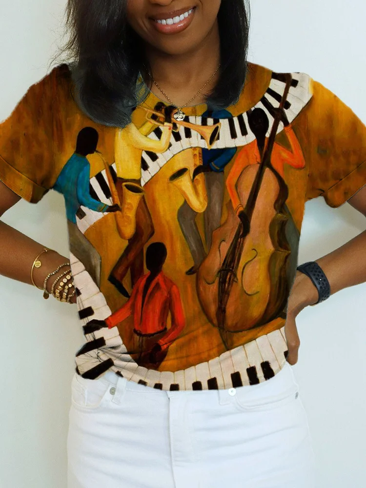 Jazz Lover Jazz Inspired Art Print T Shirt