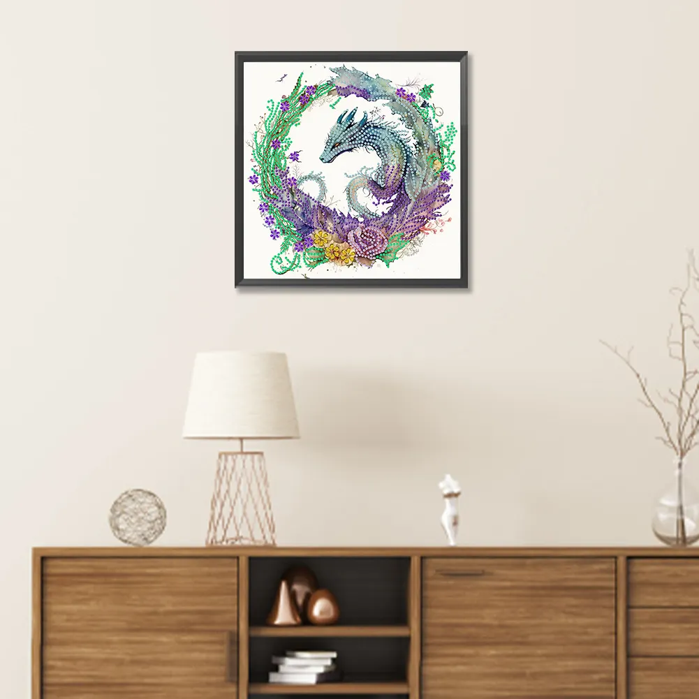Special Shape Diamond Painting 30*30cm - Circling Dragon
