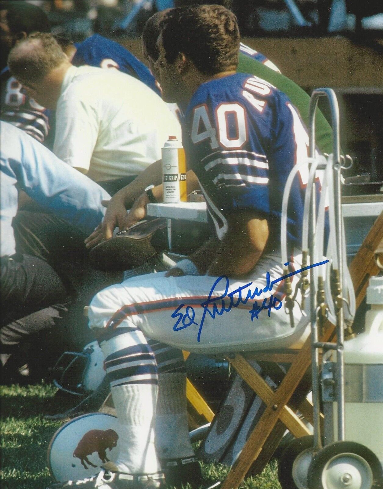 Autographed Ed Rutkowski Buffalo Bills 8x10 Photo Poster painting w/COA