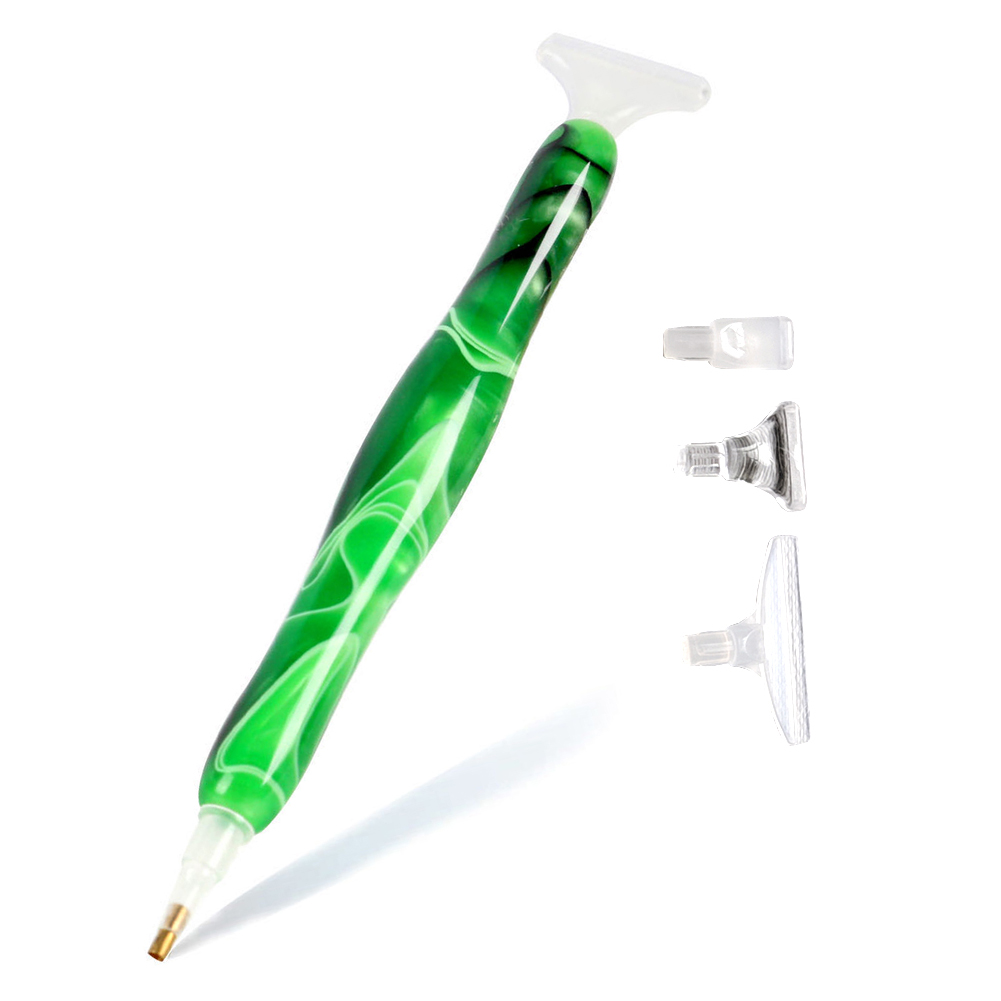 

DIY Point Drill Pen for Diamond Painting Color Tools with 3 Head (Green), 501 Original