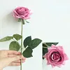 Real Touch Moisture Single Head Rose Quality Artificial Flower