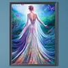 >SALE<5D DIY Full Round Drill Partial AB Diamond Painting Garden Princess Back 45x60cm