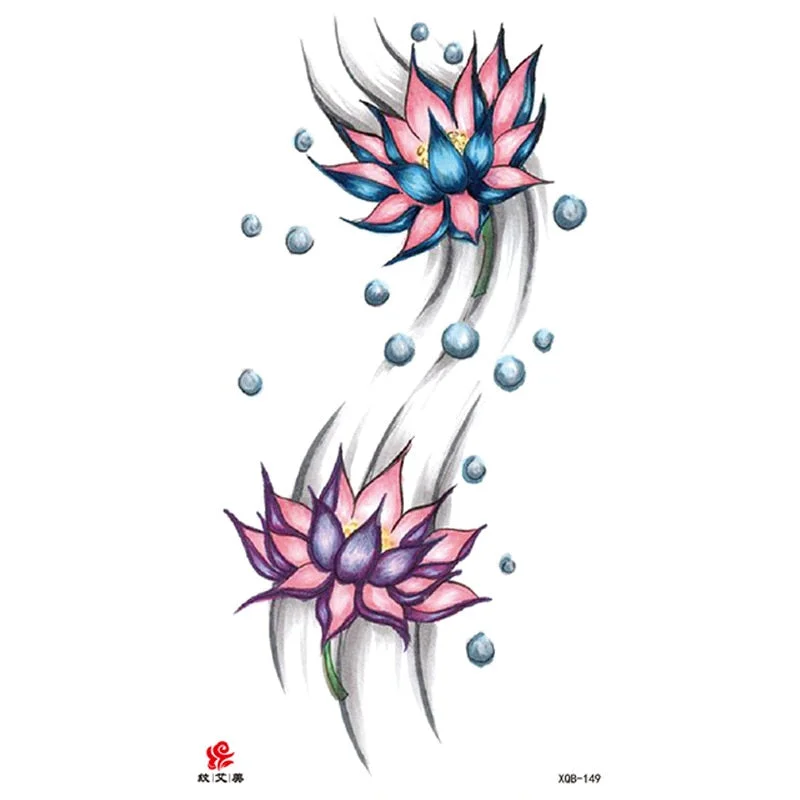 Animal Tiger dragonTemporary Tattoos Fox Wolf Eagle Fake Tatto Sticker Owl Flower Tatoo Body Armbands Men tatuajes temporales