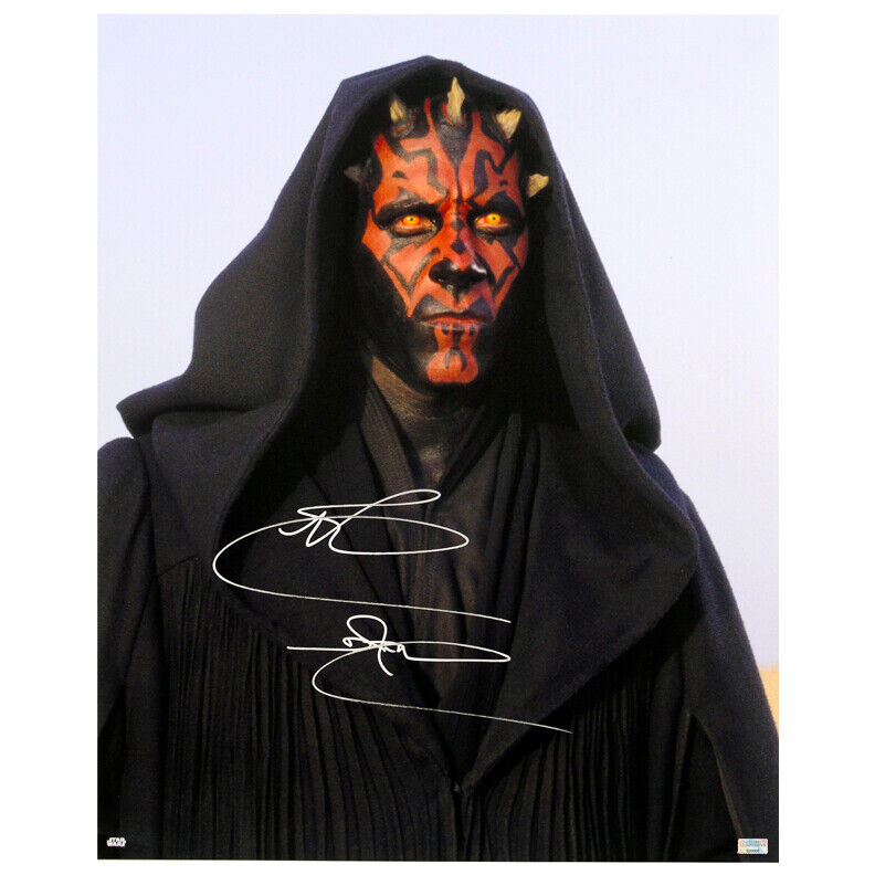 Ray Park Autographed Star Wars The Phantom Menace Darth Maul 16x20 Photo Poster painting