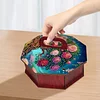 5D DIY Diamond Art Painting Snack Storage Box with Lid Wood Container (Flower)