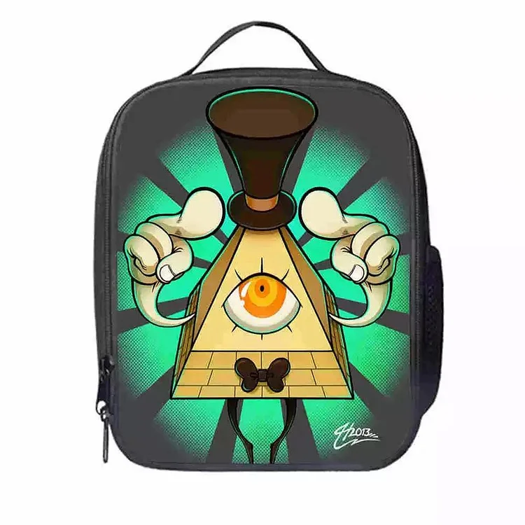 Gravity Falls Bill Cipher 9 Lunch Box Bag Lunch Tote For Kids