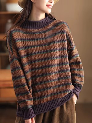 Chicfifth Sweater Women Winter Long Sleeve High Quality Autumn Vintage Top Knitted Cardigan