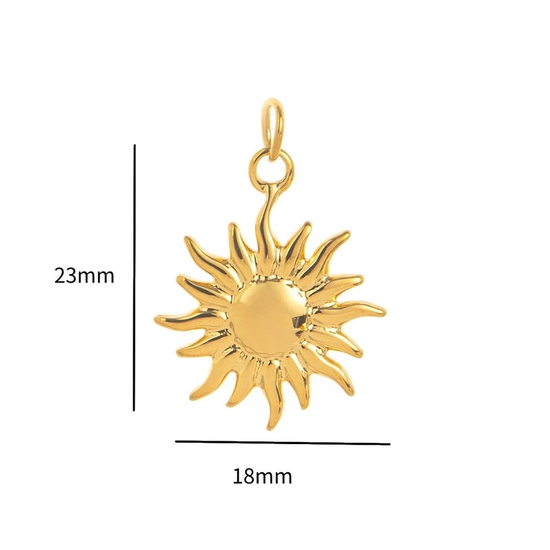 1 Piece 14*18MM 304 Stainless Steel Zircon Geometric Polished Pendant Jewelry Accessories