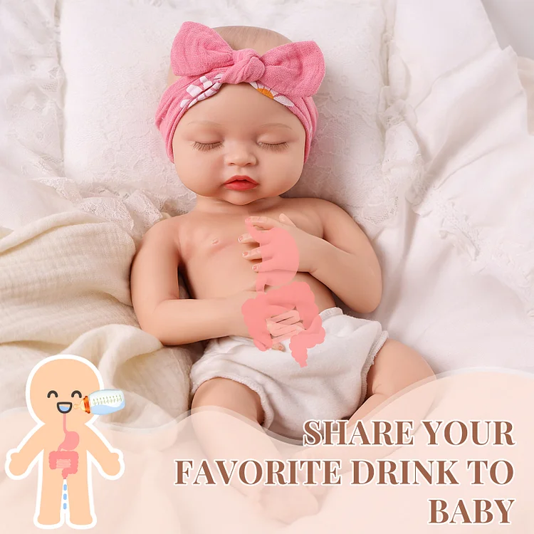 [Drink and Wet System]Babeside Nancy 12"/16" Realistic Silicone Sleeping Baby Little Infant Girl A Lifetime Of Memories