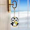 8Pcs Little Penguin Diamond Painting Keychain （Double-Sided)
